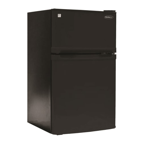 Danby ® One Plug 2-Door Compact Refrigerator with Freezer, 3.1 Cu Ft, Auto Defrost, Black